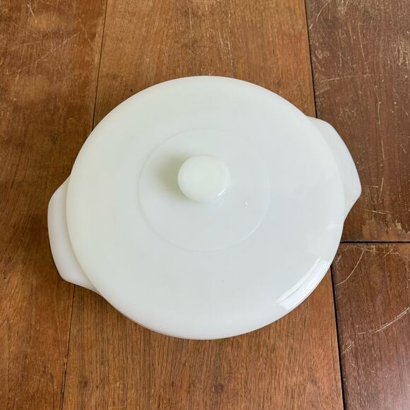 Fire King GREEN MEADOW FLOWERS Casserole Dish w Lid 437 Anchor‎ Hocking - Picture 5 of 9